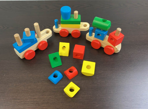 secondhand Melissa & Doug Stacking Train Toddler Toy