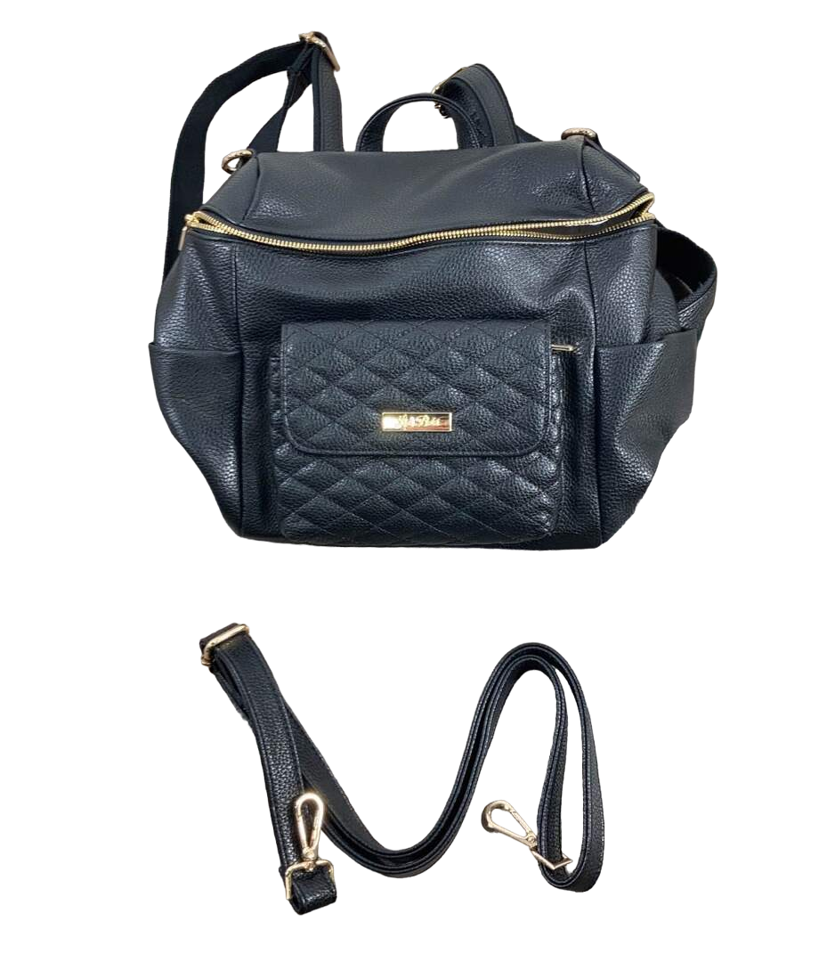 Luli Bebe Monaco Diaper Bag Petite Ebony Black