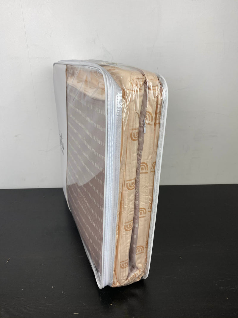 Toki Mats Padded Play Mat, Standard, Rainbow Stamp In Cream