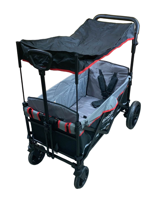 used Wonderfold X2 Push + Pull Double Stroller Wagon, 2021, Black