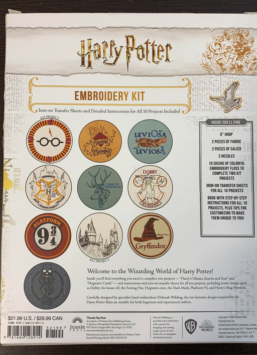 secondhand Warner Bros Harry Potter Embroidery Kit