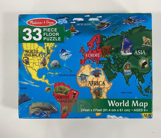 used Melissa & Doug Floor Puzzle, World Map