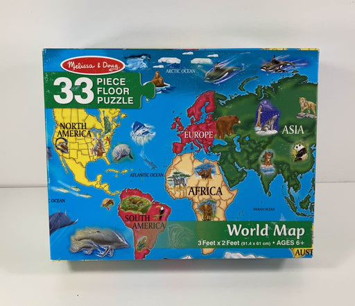 used Melissa & Doug Floor Puzzle, World Map