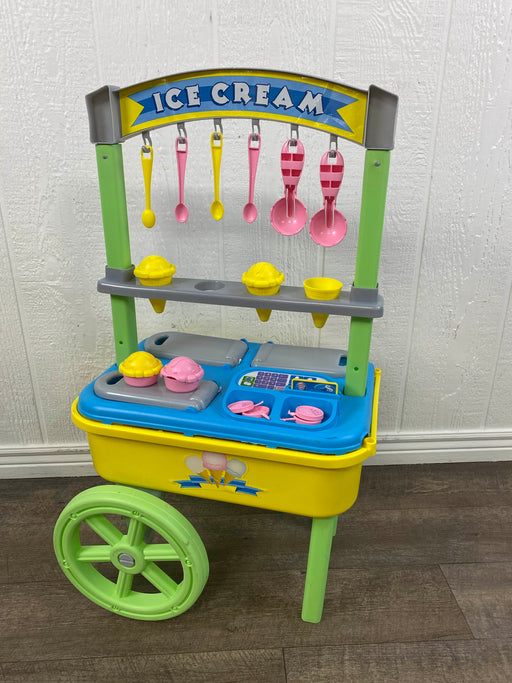 used American Plastic Toys Deluxe Ice Cream Cart Kitchen Set