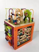 used B. Toys Zany Zoo Wooden Activity Cube