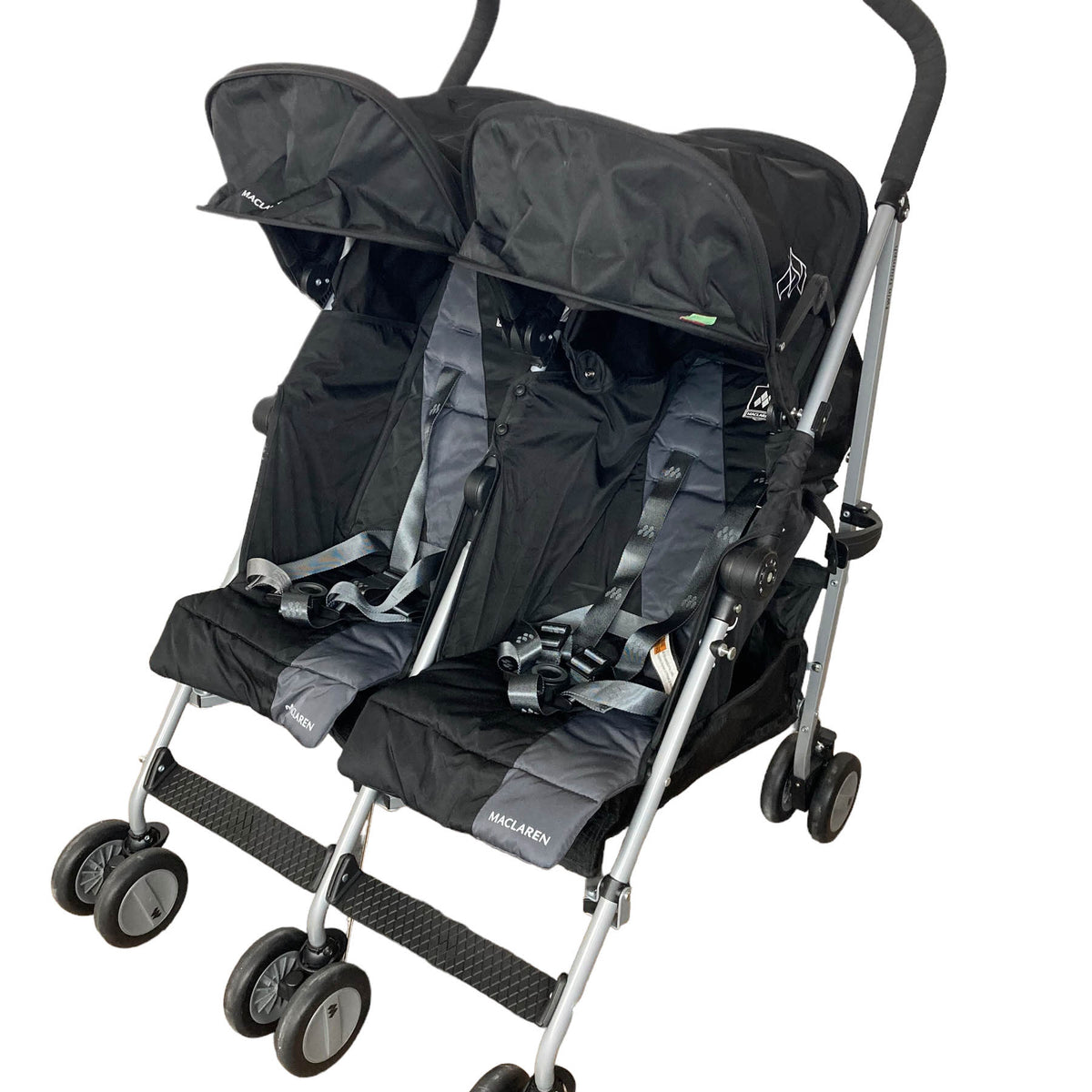 MacLaren BMW Twin Stroller, Black/Charcoal