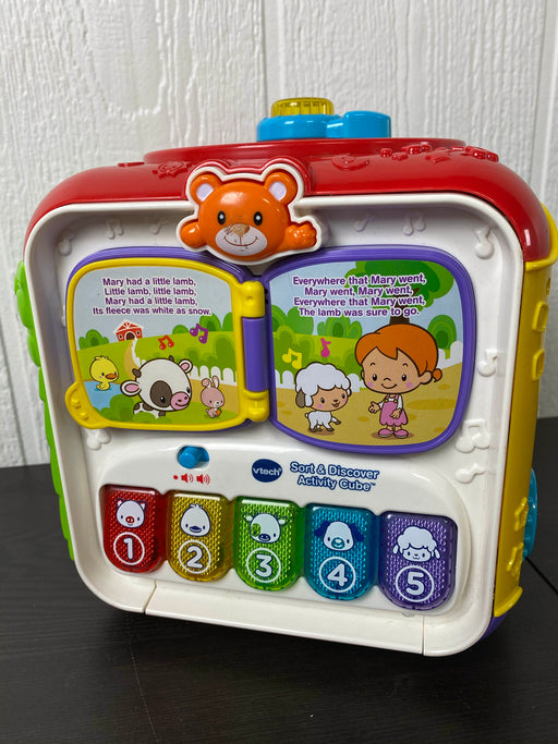 used VTech Sort And Discover Activity Cube