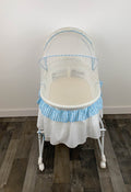 Shop Dream On Me Portable 2-in-1 Bassinet, Blue & White Stripes at GoodBuy Gear