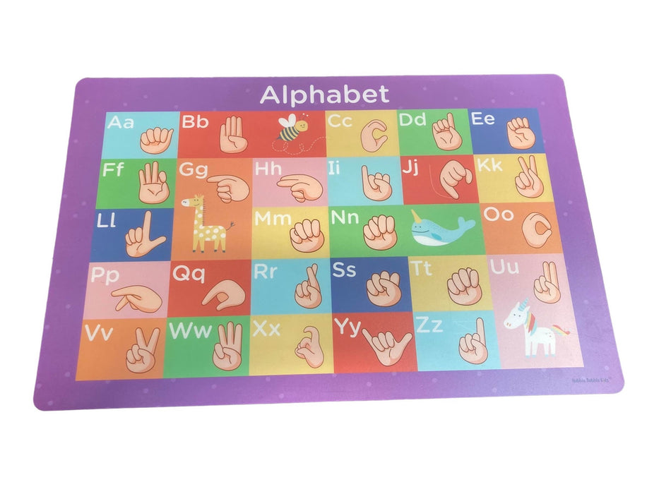 Shop Hubble Bubble ASL Kid’s Placemats at GoodBuy Gear