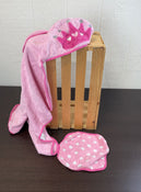 used Disney Minnie Mouse Hooded Towel, With Wash Cloth