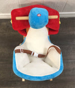 used Qaba Kids Plush Ride On Rocking Horse Airplane Chair With Nursery Rhyme Sounds