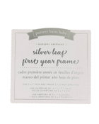 secondhand Pottery Barn Kids Silver Leaf First Year Frame