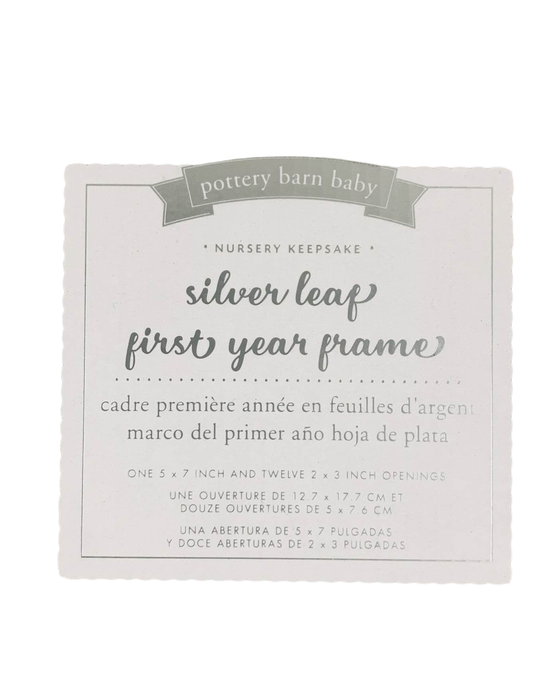 secondhand Pottery Barn Kids Silver Leaf First Year Frame