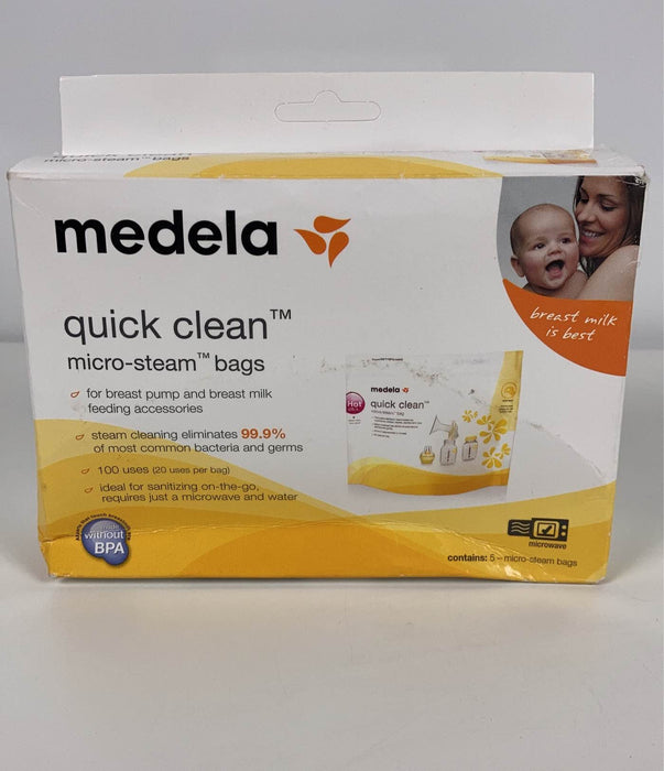 used Medela Quick Clean Micro Steam Bags, Box of 5