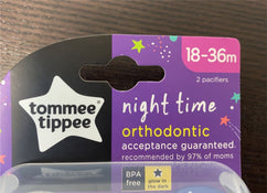 secondhand Tommee Tippee Night Time Orthodontic Pacifier, 18-36 months