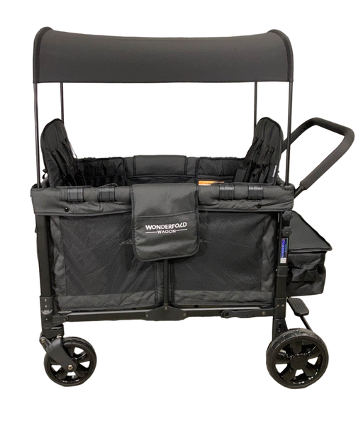 secondhand Wonderfold W4 Multifunctional Quad Stroller Wagon, 2021, Volcanic Black