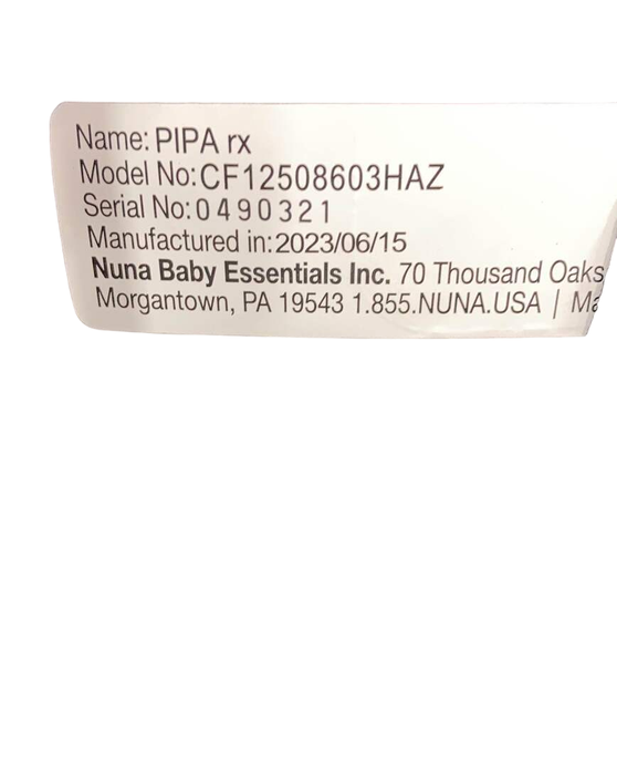 Nuna PIPA rx Infant Car Seat with RELX Base, Hazelwood, 2023