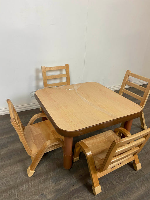 secondhand Angeles Natural Wood Toddler Activity Table And Chairs