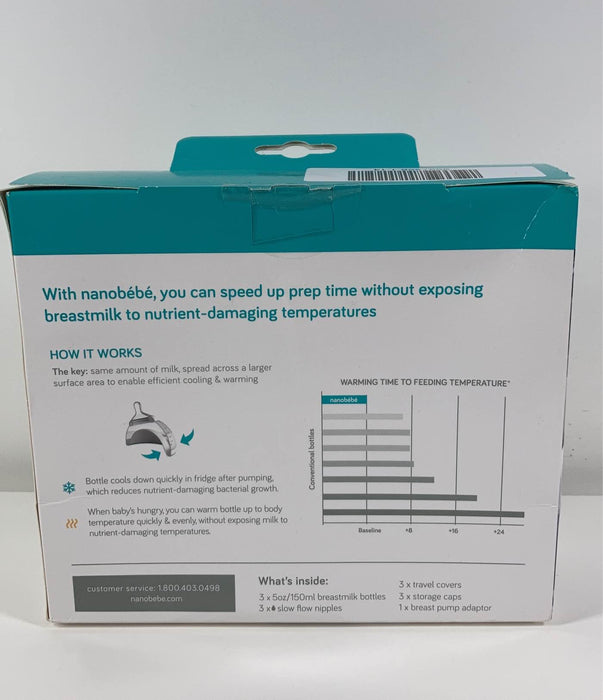 Shop Nanobébé Breastmilk Baby Bottles 3-Pack, Grey at GoodBuy Gear