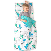 Shop JumpOff Jo Little Jo's Extra Long Nap Mat with Weighted Blanket, Tiny Dino Blue at GoodBuy Gear