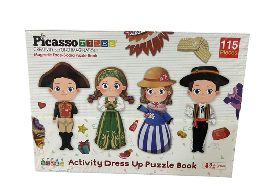 used Picasso Tiles Magnetic Face-Board Dress Up Puzzle Book