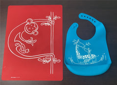 Shop Modern-Twist Silicone Bucket Bib And Feeding Mat at GoodBuy Gear