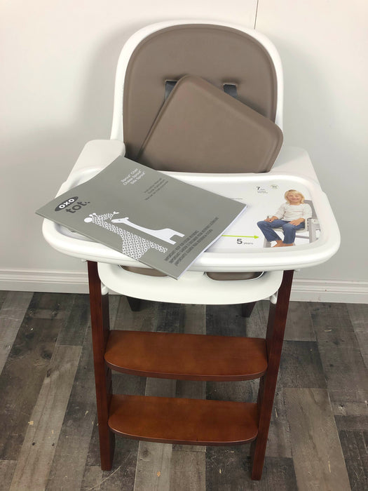 used OXO Tot Sprout High Chair, Taupe/Walnut