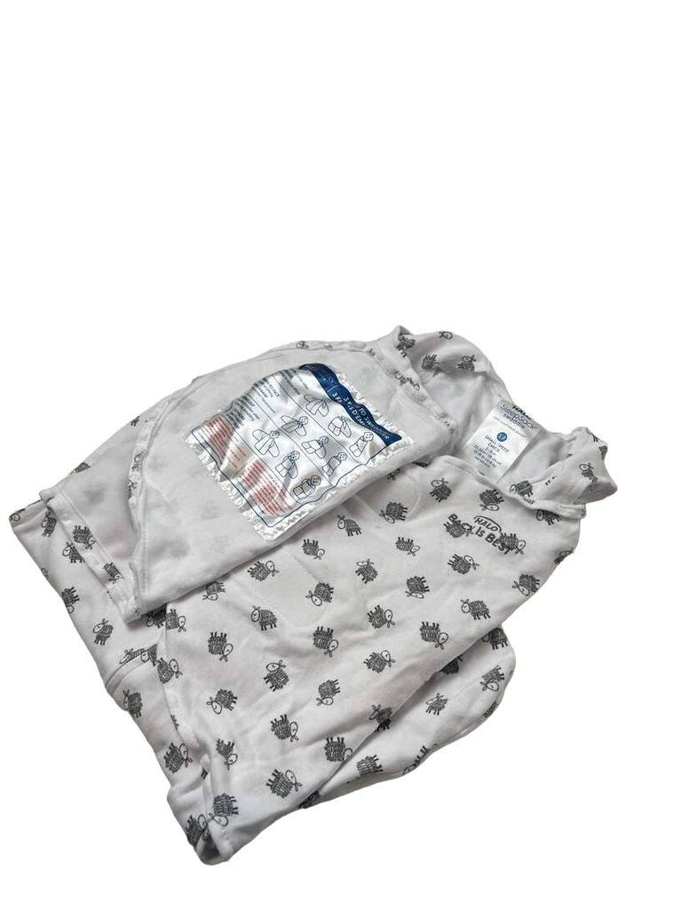 Halo Organic Cotton SleepSack Swaddle (TOG 1.5), Small, Lamb Scribble