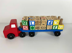 used Melissa & Doug Alphabet Blocks Wooden Truck