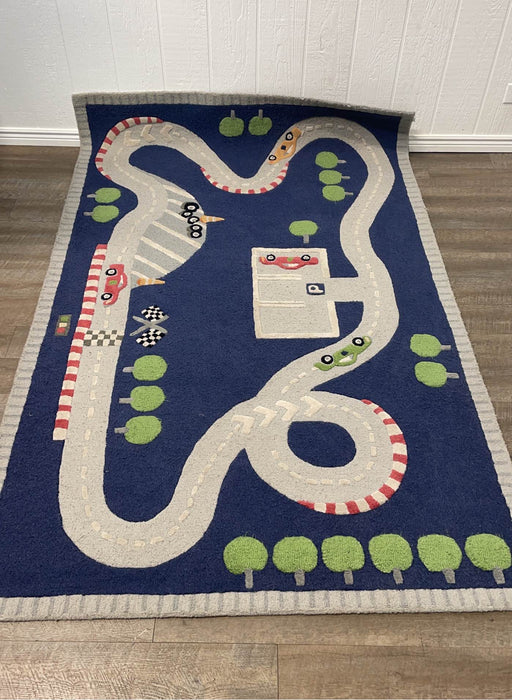 used Pottery Barn Kids Race Car Rug