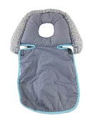 secondhand Boppy Noggin Nest Head Support, Grey Elephants Outlined in White with Teal Edging