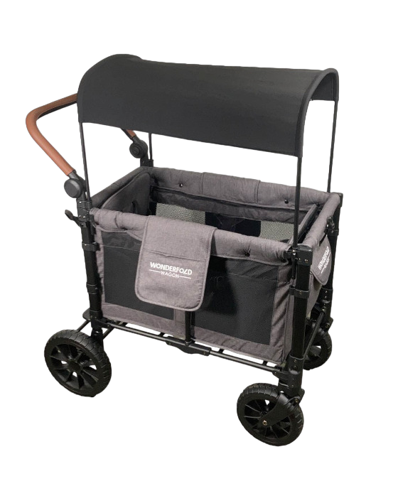 Wonderfold W2 Luxe Multifunctional Double Stroller Wagon, Charcoal Gra