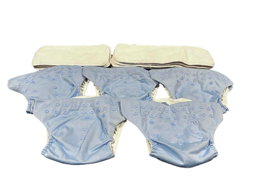 used BumGenius One-Size Pocket Diapers, 5pk With Inserts