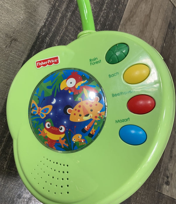 secondhand Fisher Price Rainforest Peek-A-Boo Leaves Musical Mobile