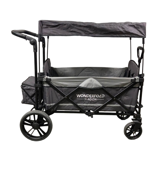 secondhand Wonderfold X2 Push + Pull Double Stroller Wagon, 2021, Stone Gray