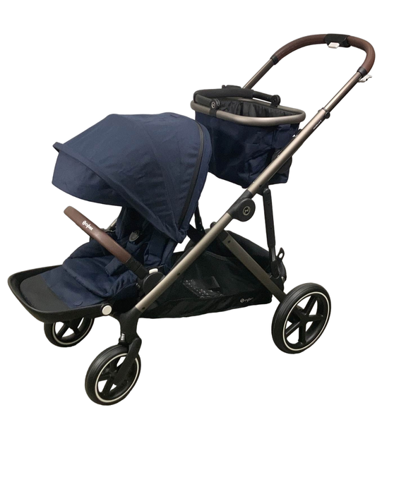 used Cybex Gazelle S Modular Stroller, 2022, Taupe Frame, Navy Blue