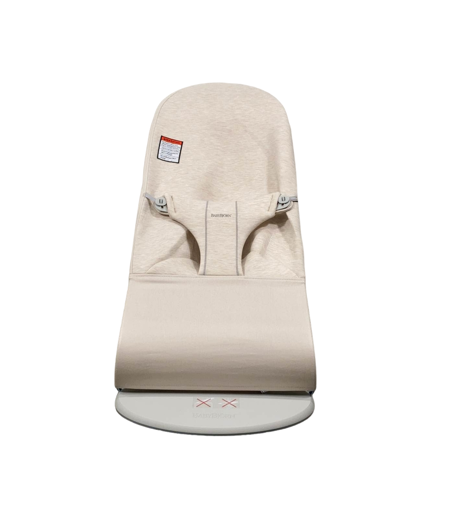 BabyBjorn Bouncer Bliss, Light Gray Frame, Light Beige 3D Jersey