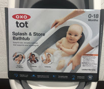 secondhand OXO Tot Splash & Store Baby Bathtub