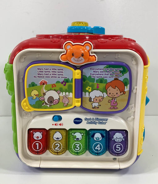 secondhand VTech Sort And Discover Activity Cube