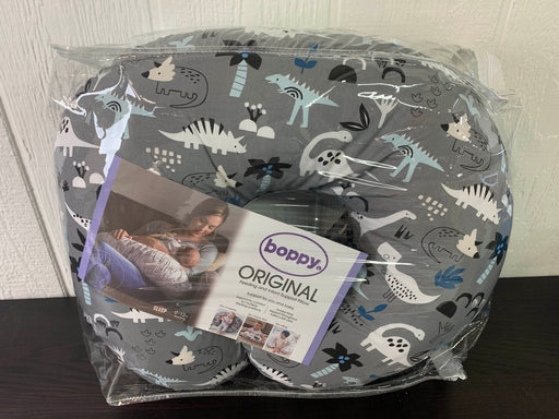 used Boppy Nursing Pillow, Grey Dinosaurs