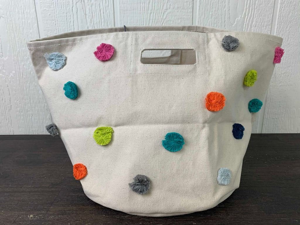 Petit Pehr Storage Bin, Multi Pom Pom