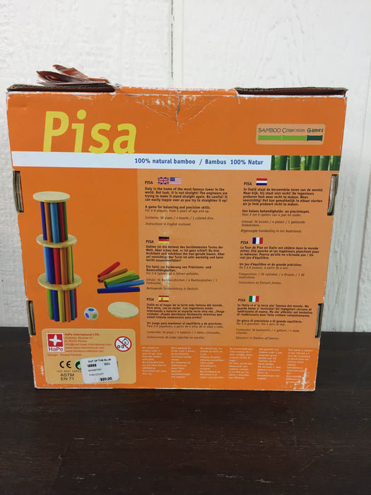 secondhand Hape Pisa Bamboo Collection Stacking Game
