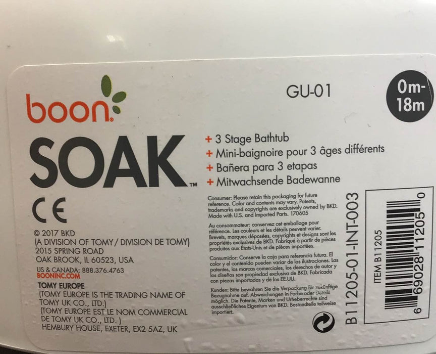 Shop Boon Soak 3-Stage Bathtub, Grey at GoodBuy Gear
