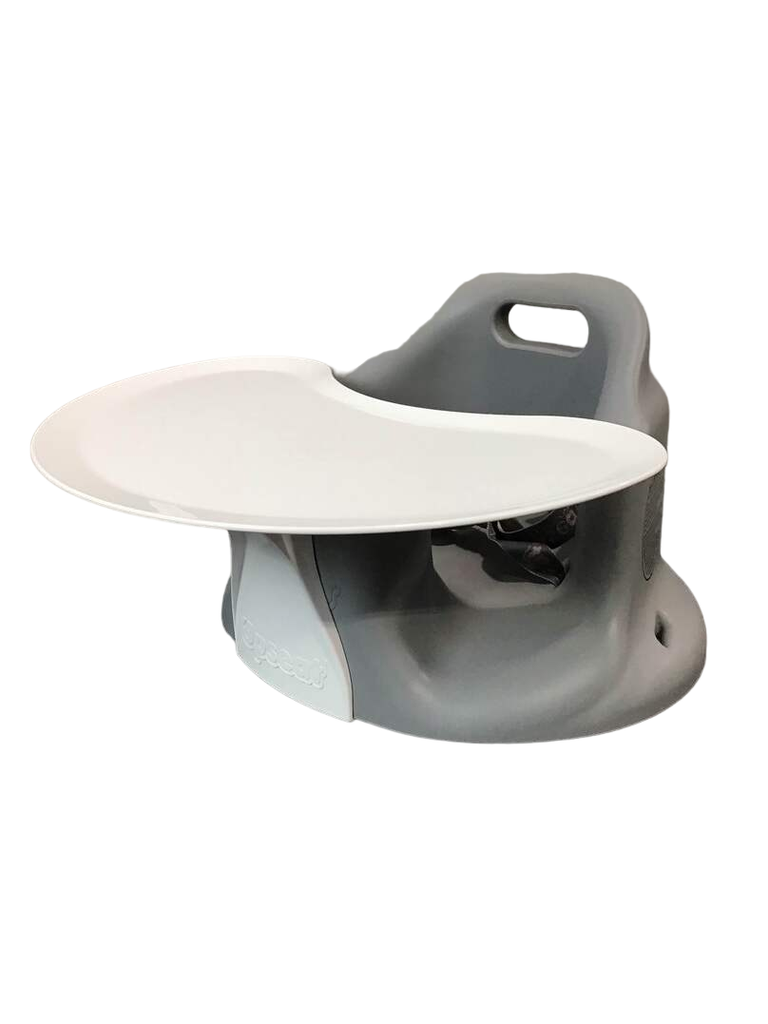 Upseat Baby Floor Chair and Booster Seat with Tray, Grey