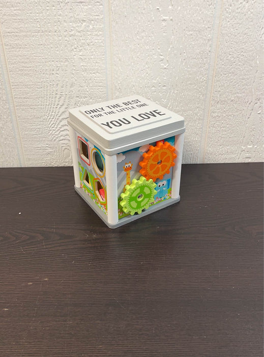 used J’adore Mini 5-in-1 Wooden Activity Cube—Zoo Animals