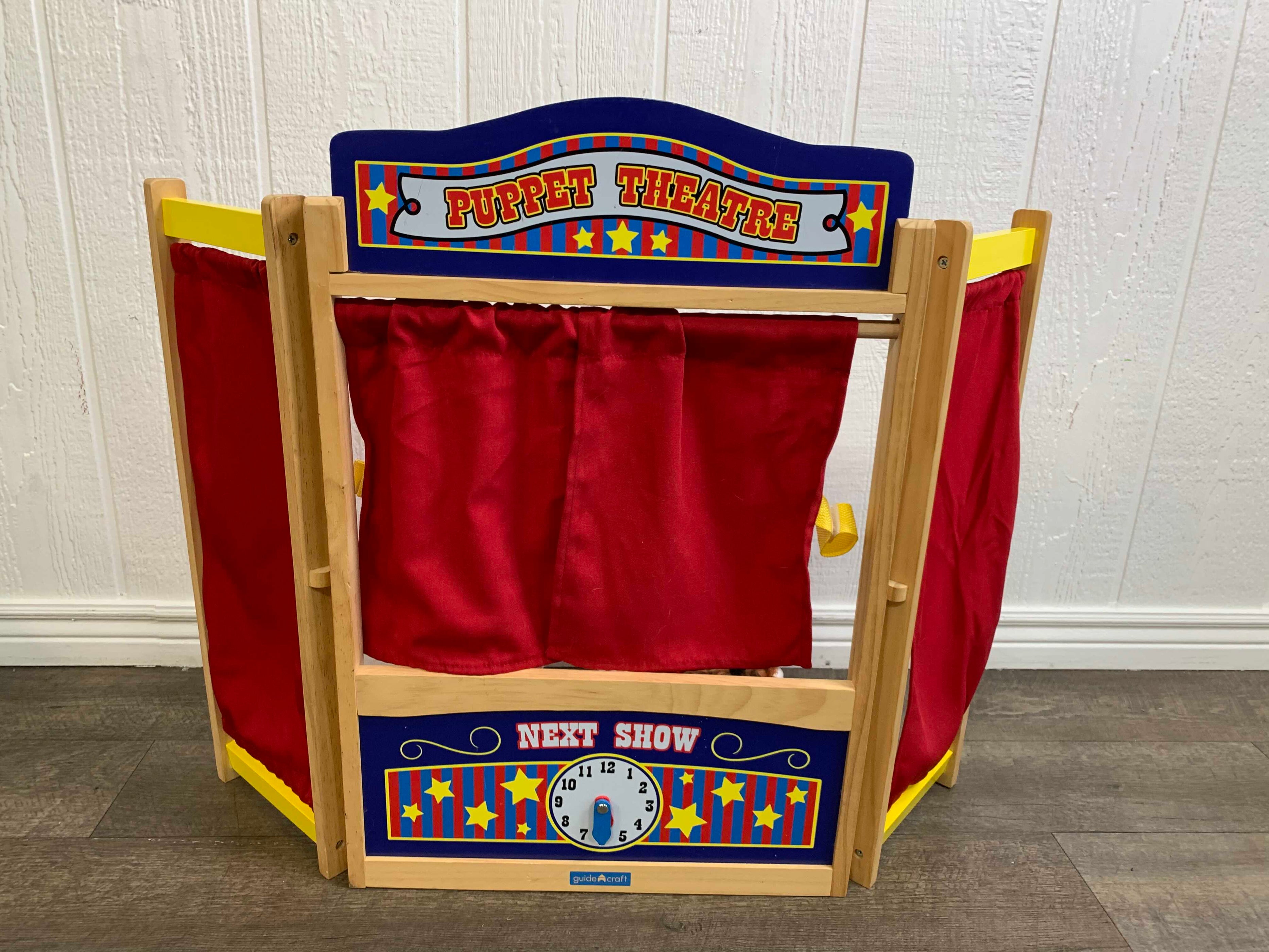 Guidecraft Wooden Tabletop Theater With Puppet Set — GoodBuy Gear