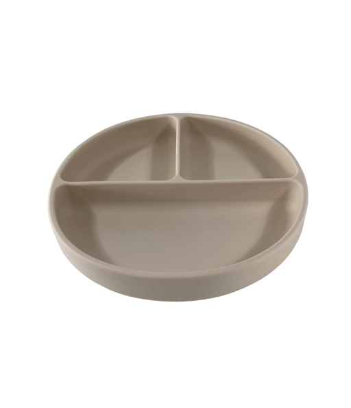 secondhand AEIOU Suction Divided Plate, Oat Milk