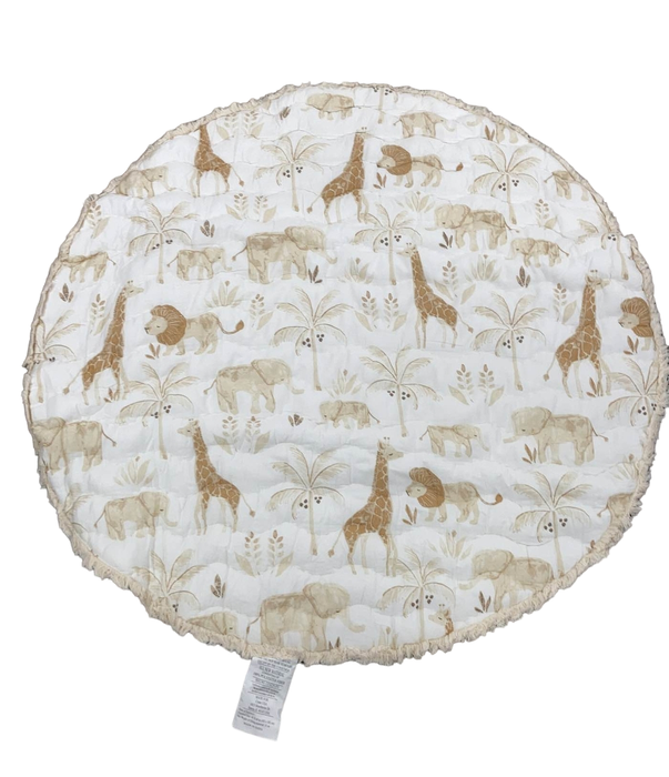 used Crane Baby Cotton Quilted Plymat, Kendi Safari Animals