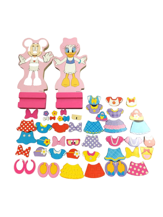 secondhand Melissa & Doug Magnetic Dress-Up Set, Disney Minnie & Daisy
