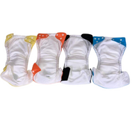 secondhand Charlie Banana 6 One Size Reusable Cloth Diapers with Fleece